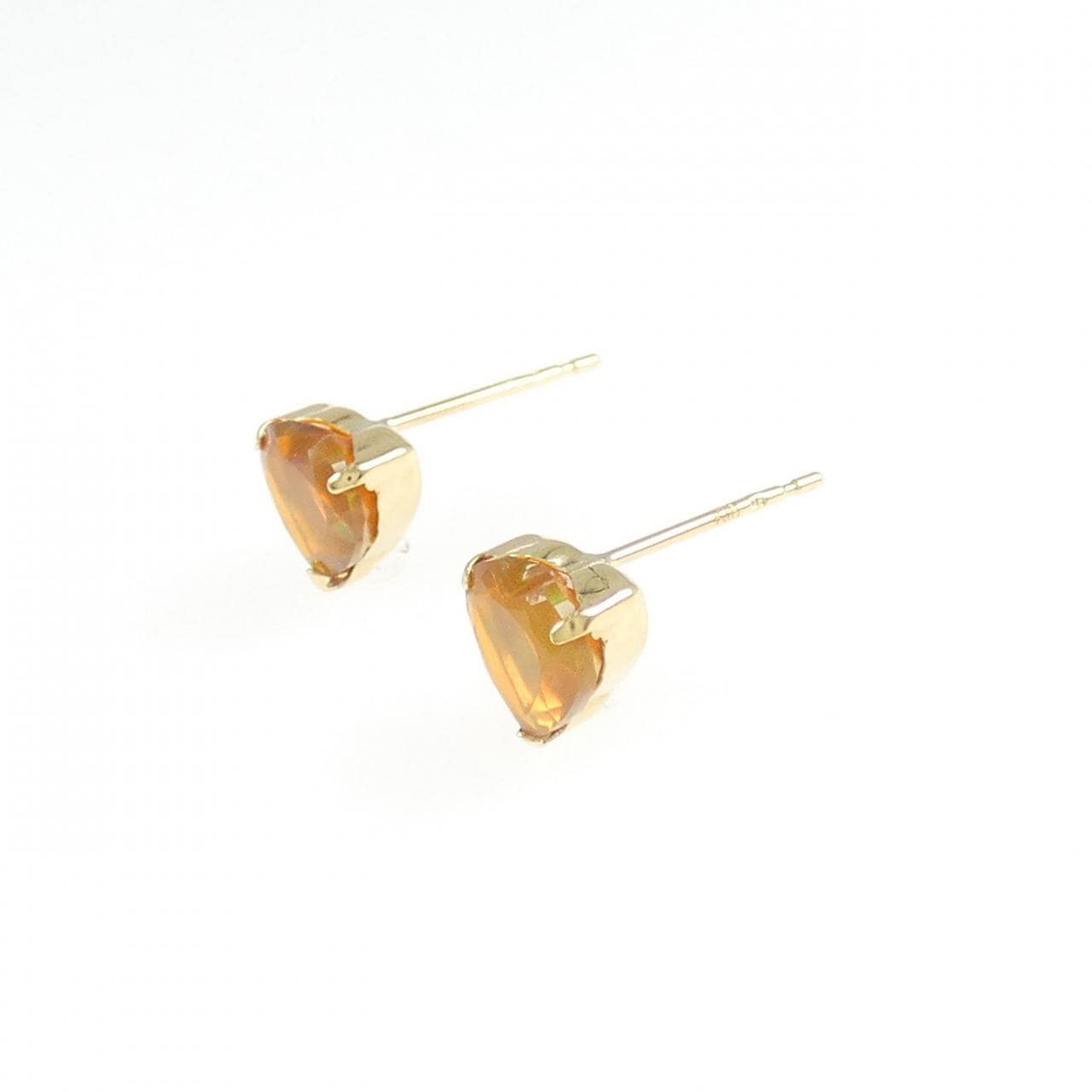 K18YG ハート オパール ピアス 1.0CT