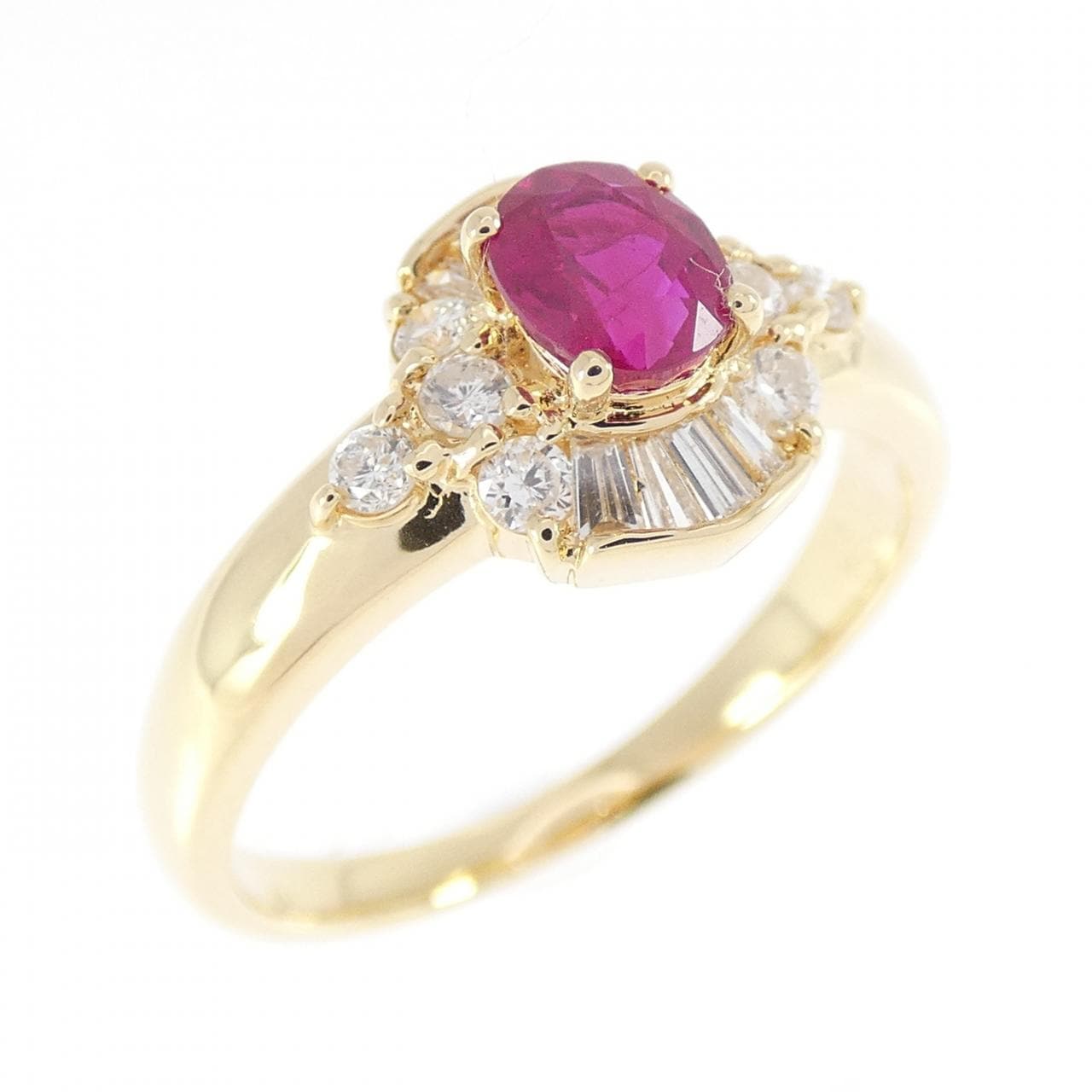 K18YG ルビー リング 0.54CT