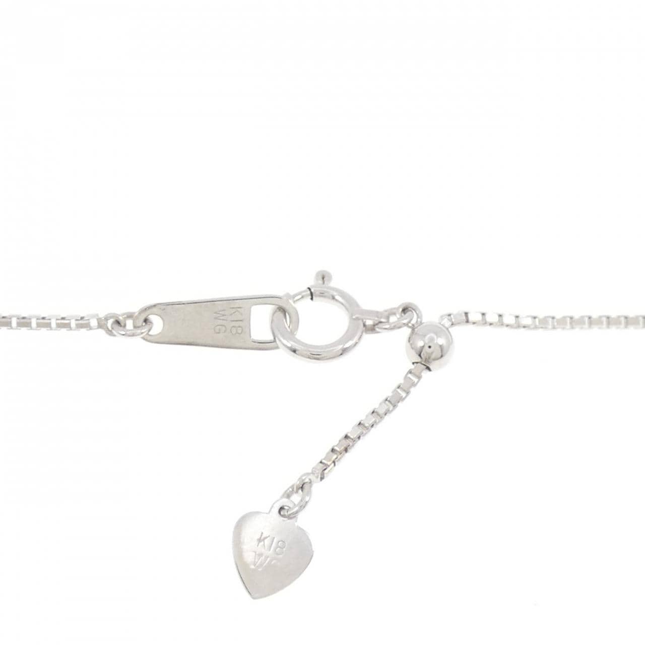 K18WG ダイヤモンド ネックレス 0.59CT