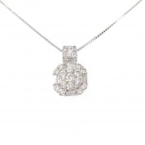 K18WG ダイヤモンド ネックレス 0.70CT
