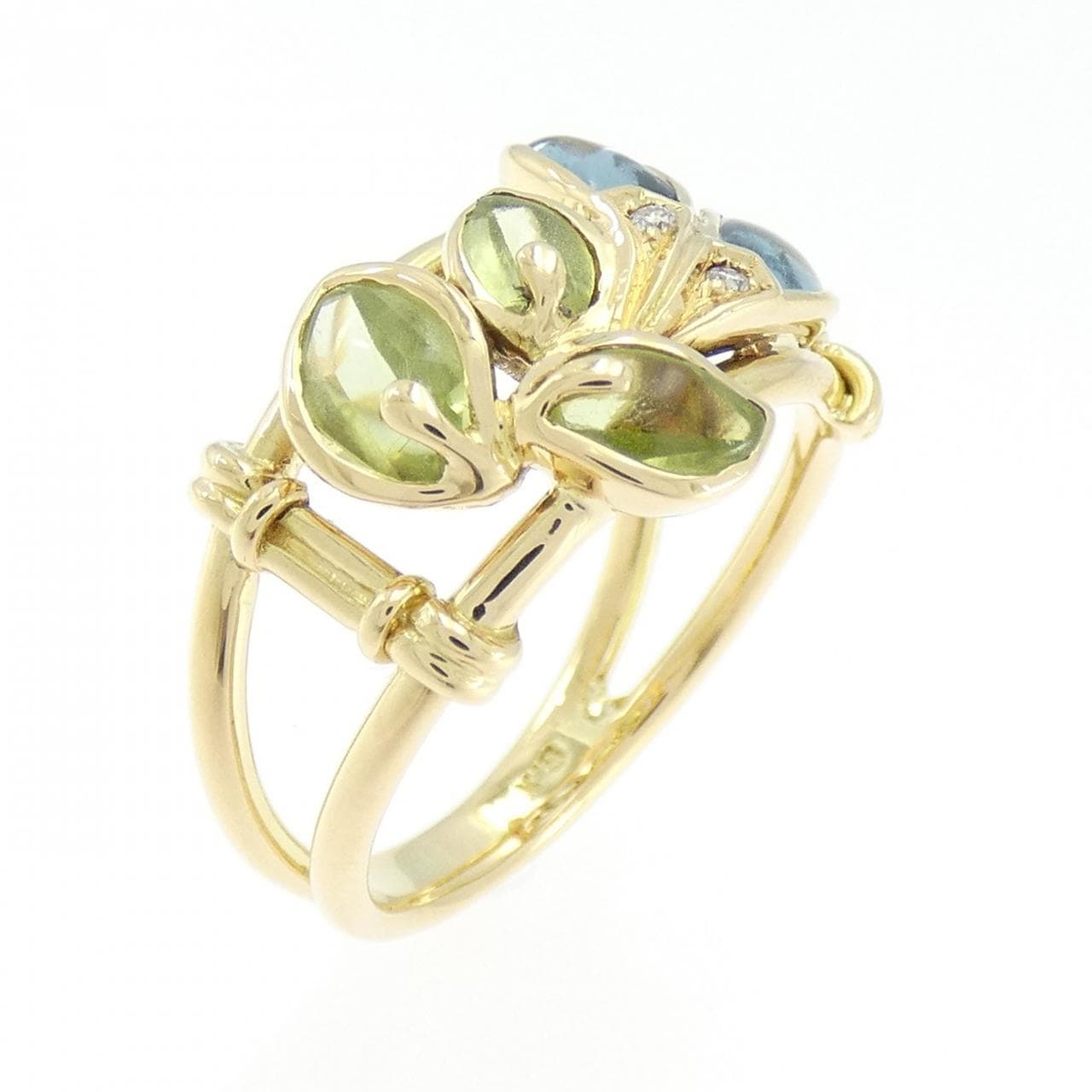 K18YG カラーストーン リング