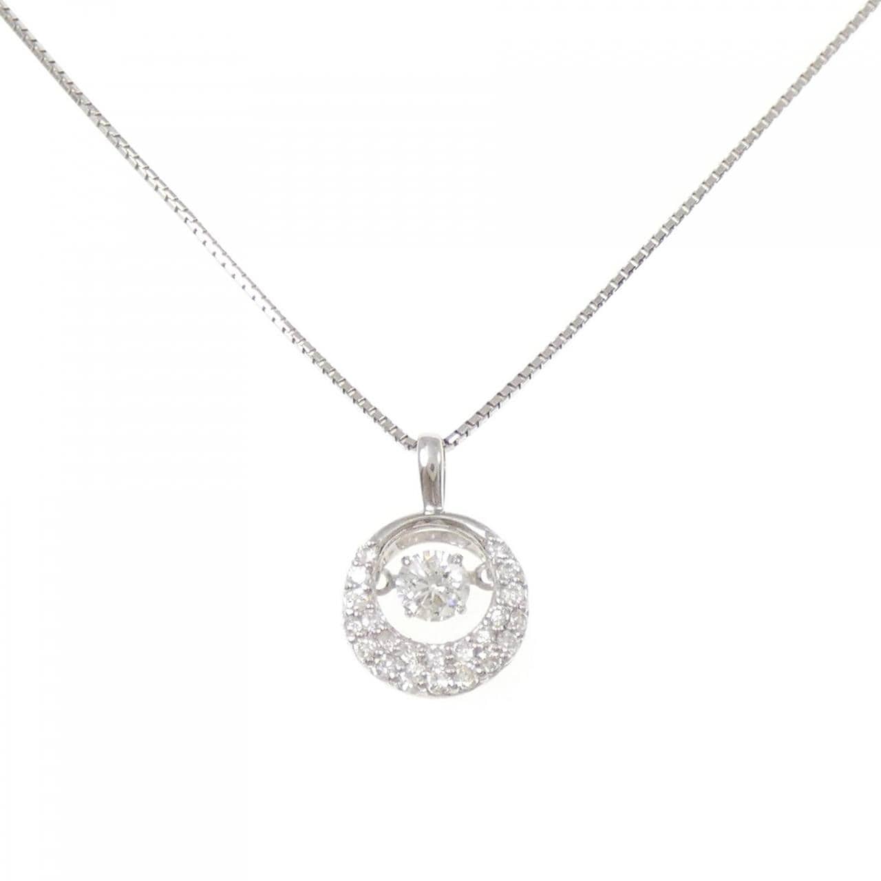 K18WG ダイヤモンド ネックレス 0.19CT