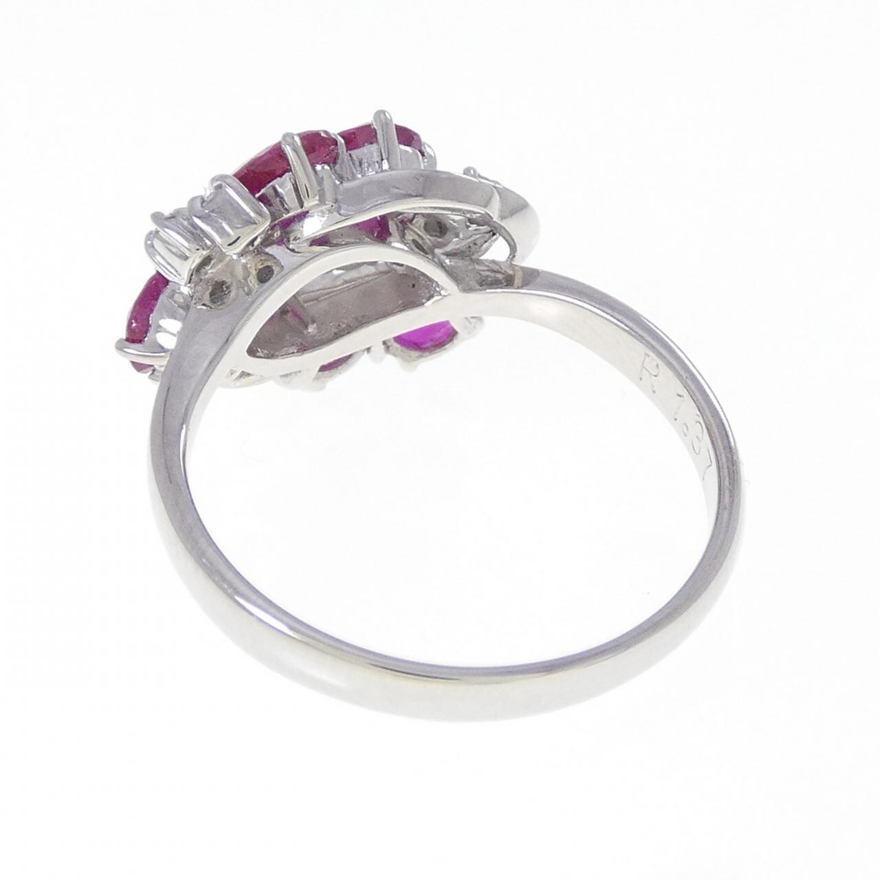 PT900 ルビー リング 1.37CT