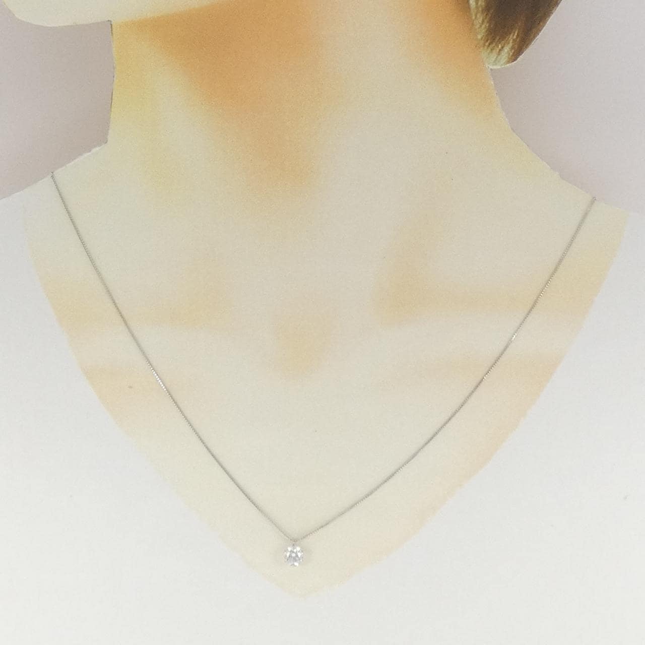 PT900/PT850 ソリティア ダイヤモンド ネックレス 0.517CT