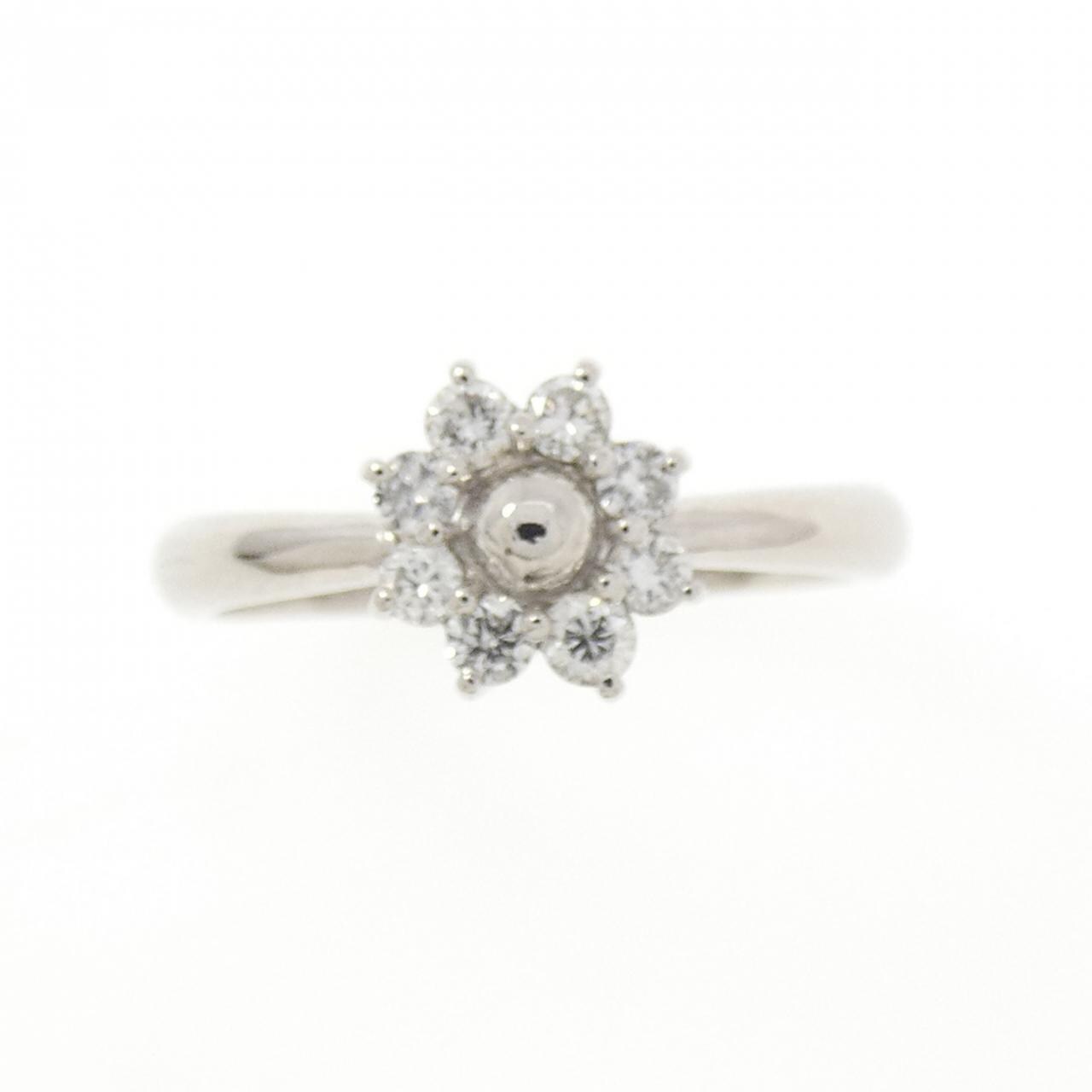 PT900 フラワー ダイヤモンド リング 0.24CT