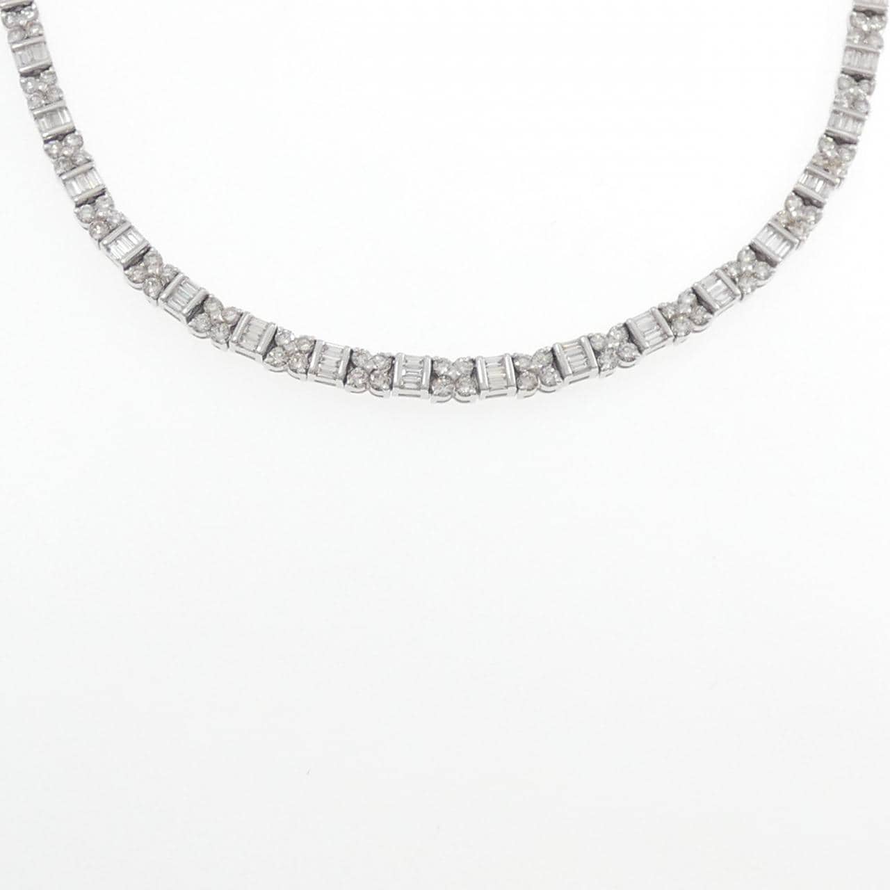 K18WG ダイヤモンド ネックレス 6.50CT
