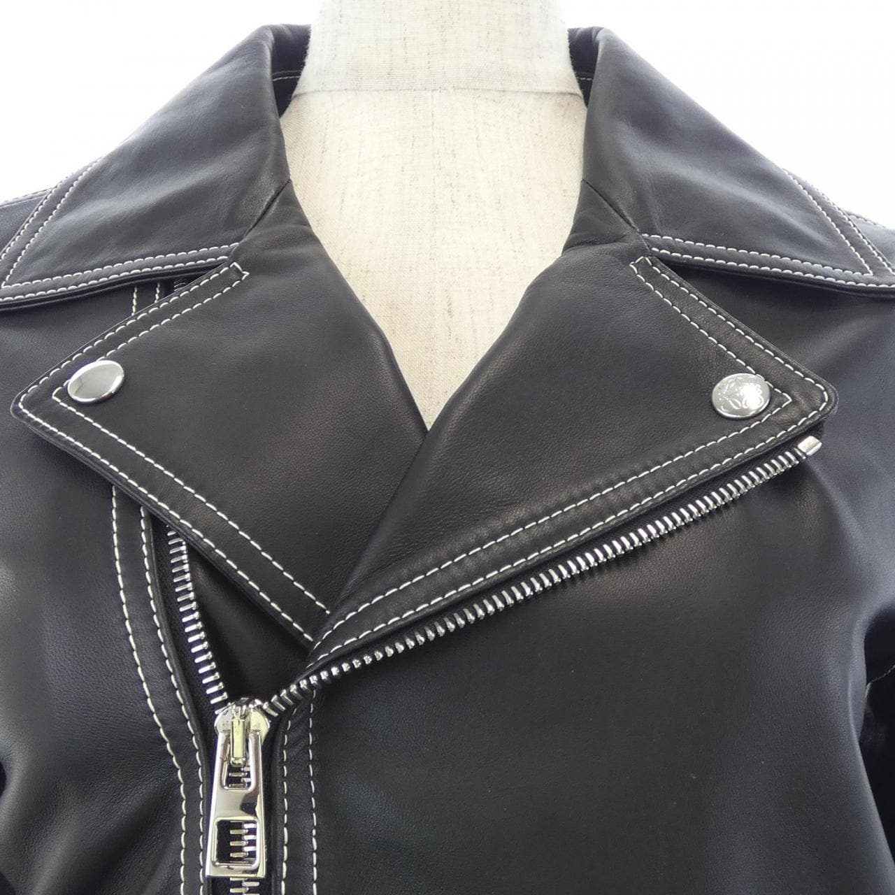 ロエベ LOEWE D1158000PL レザーライダースジャケット