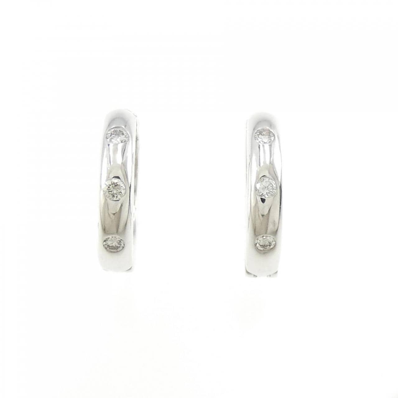 K14WG Diamond earrings 0.12CT