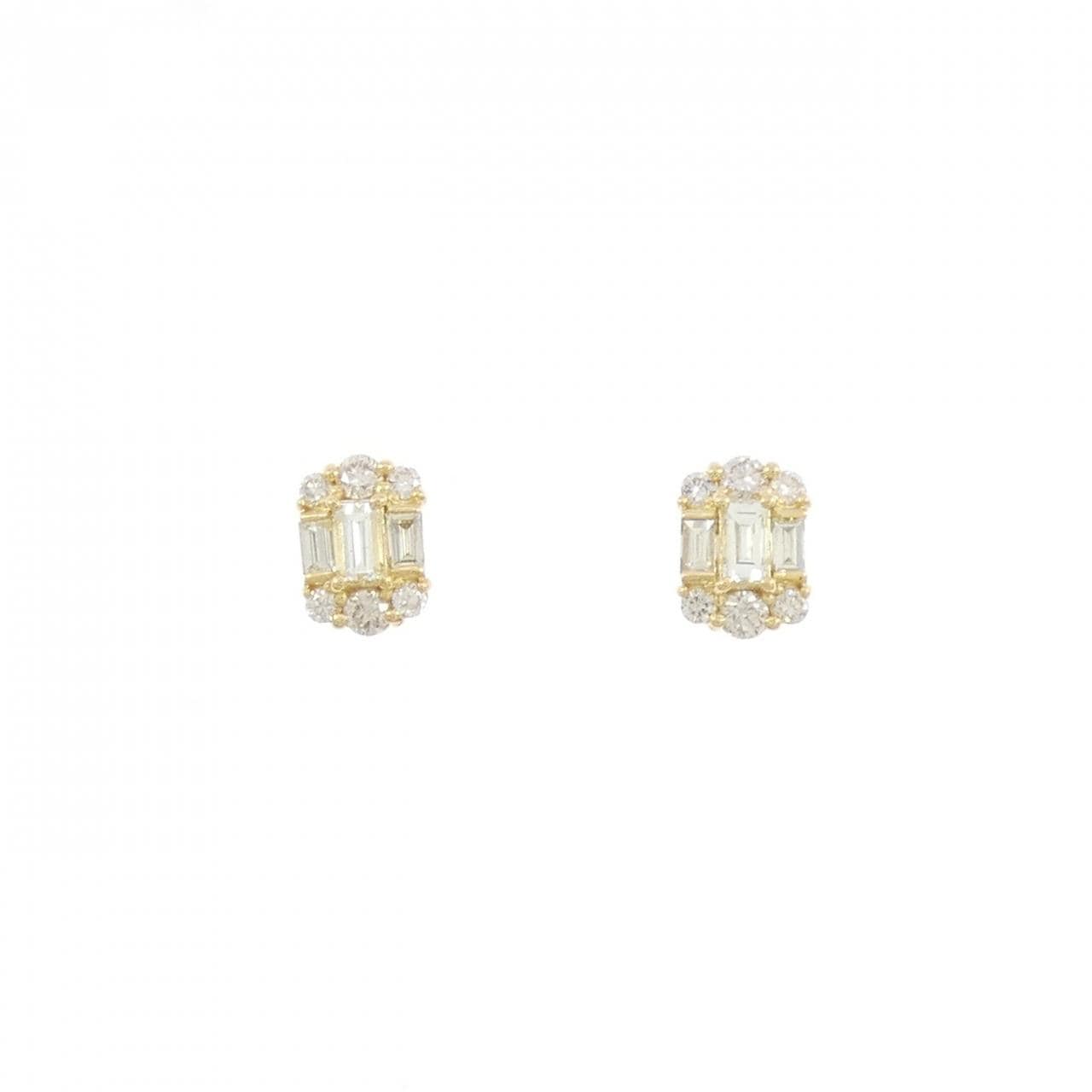 K18YG ダイヤモンド ピアス 0.42CT