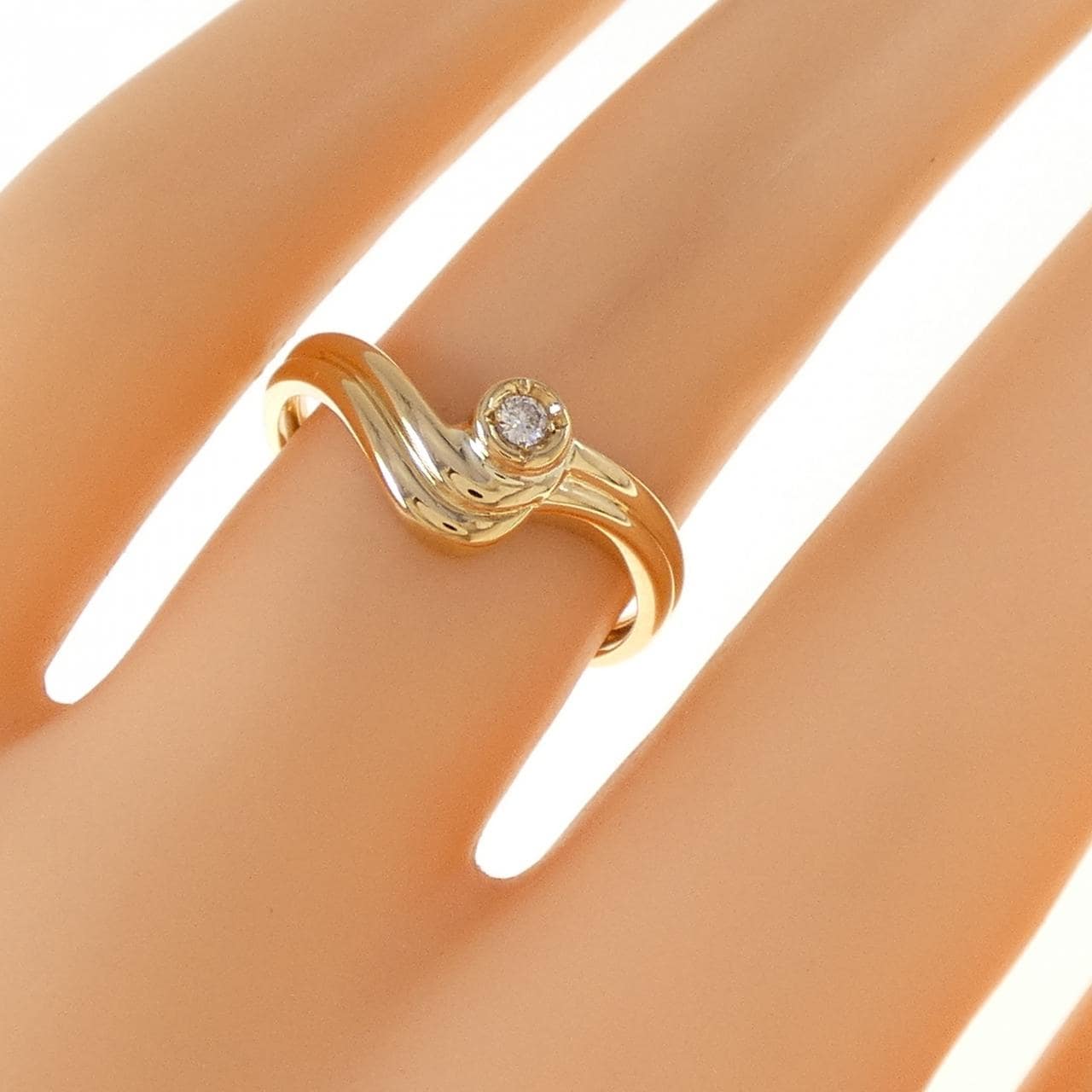 K18YG ダイヤモンド リング 0.03CT