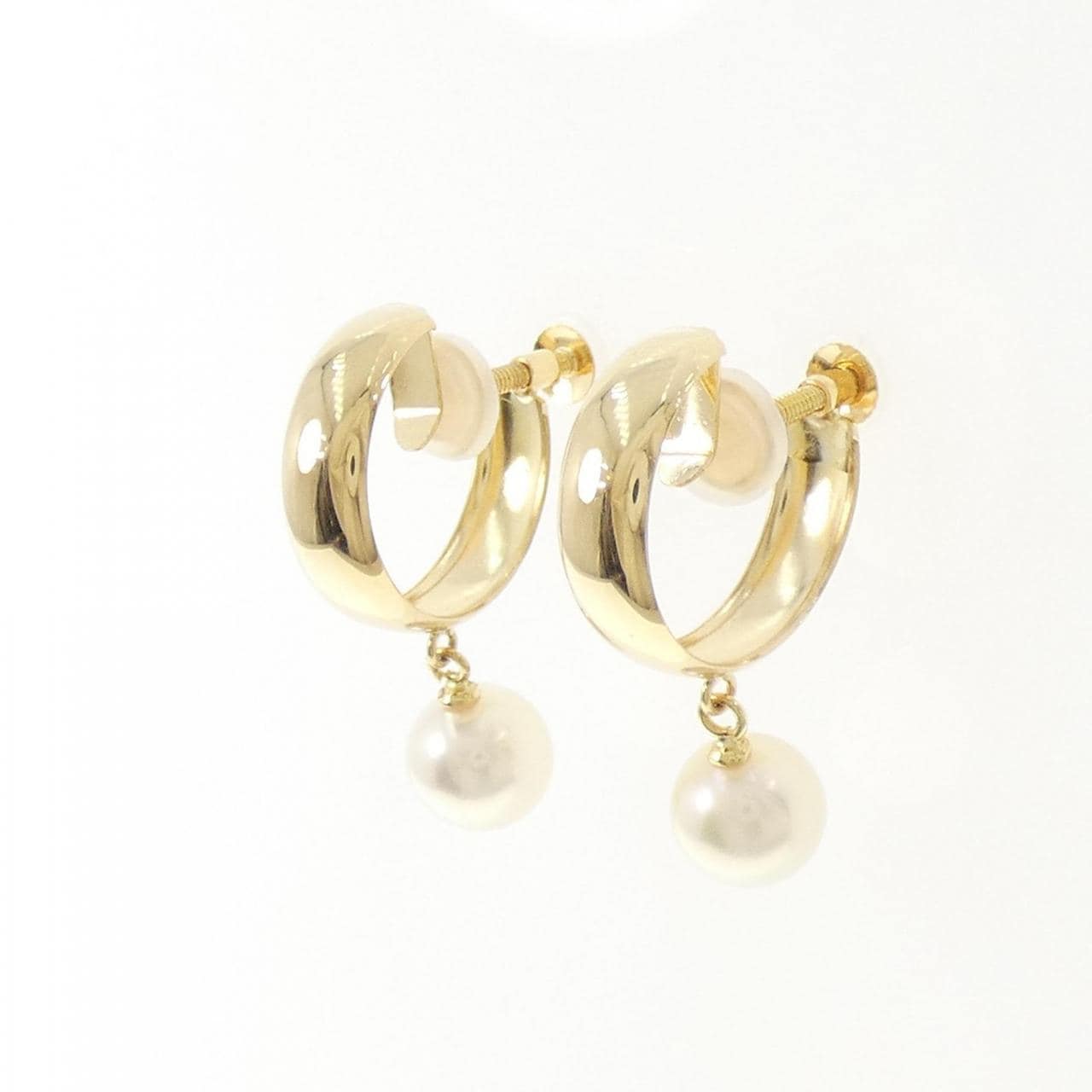 K18YG アコヤパール イヤリング 6.8mm