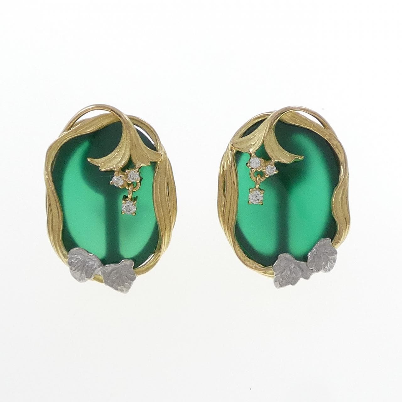 アズ タイム カルセドニー ピアス