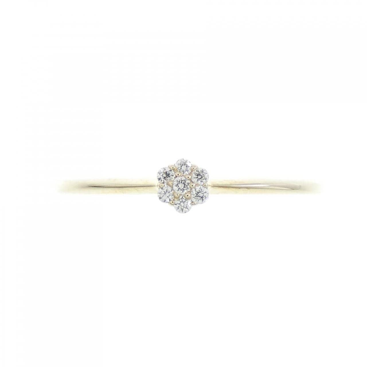 [BRAND NEW] K10YG Flower Diamond Ring 0.03CT