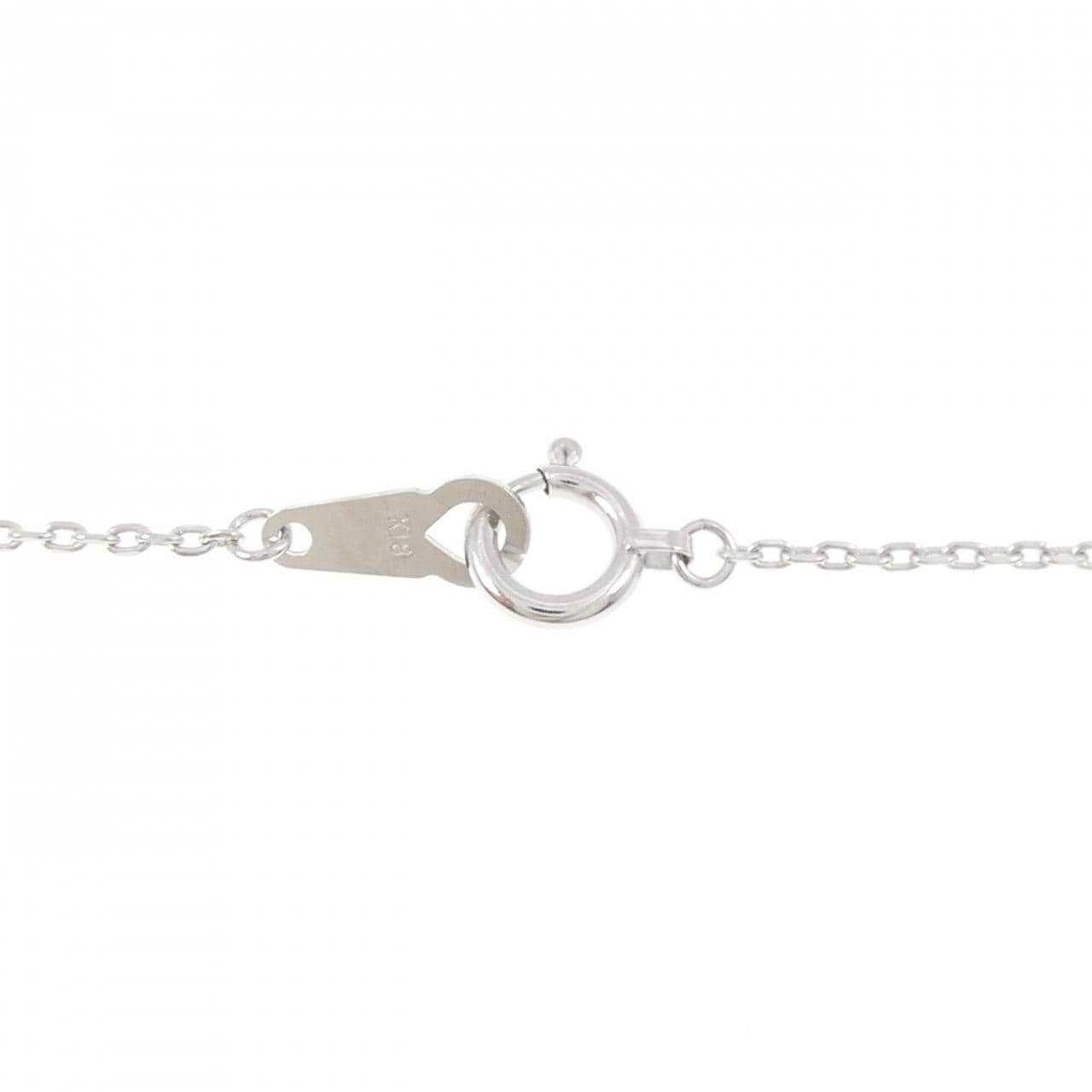 K18WG ホースシュー サファイヤ ネックレス 0.99CT