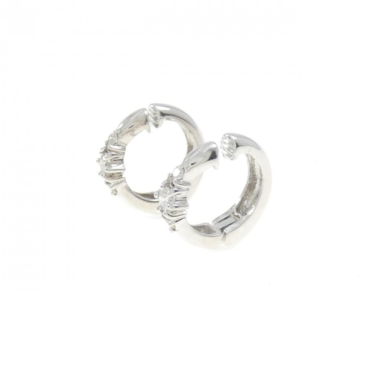 K18WG钻石耳夹0.20CT