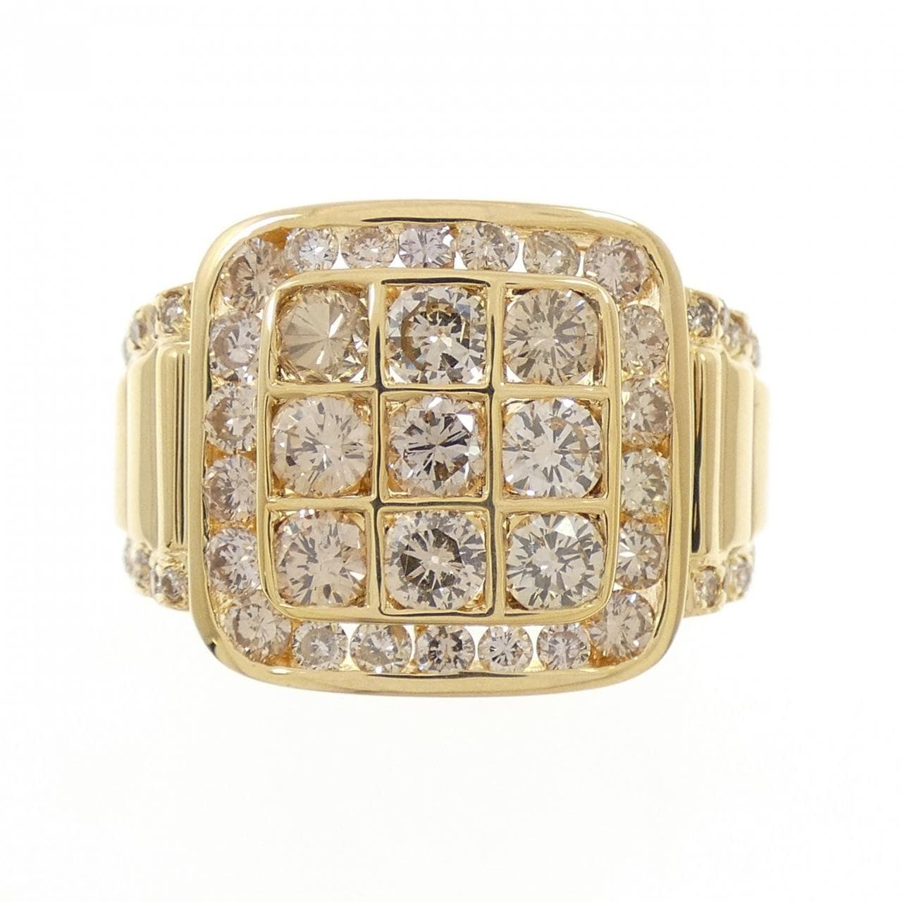 K18YG ダイヤモンド リング 2.18CT