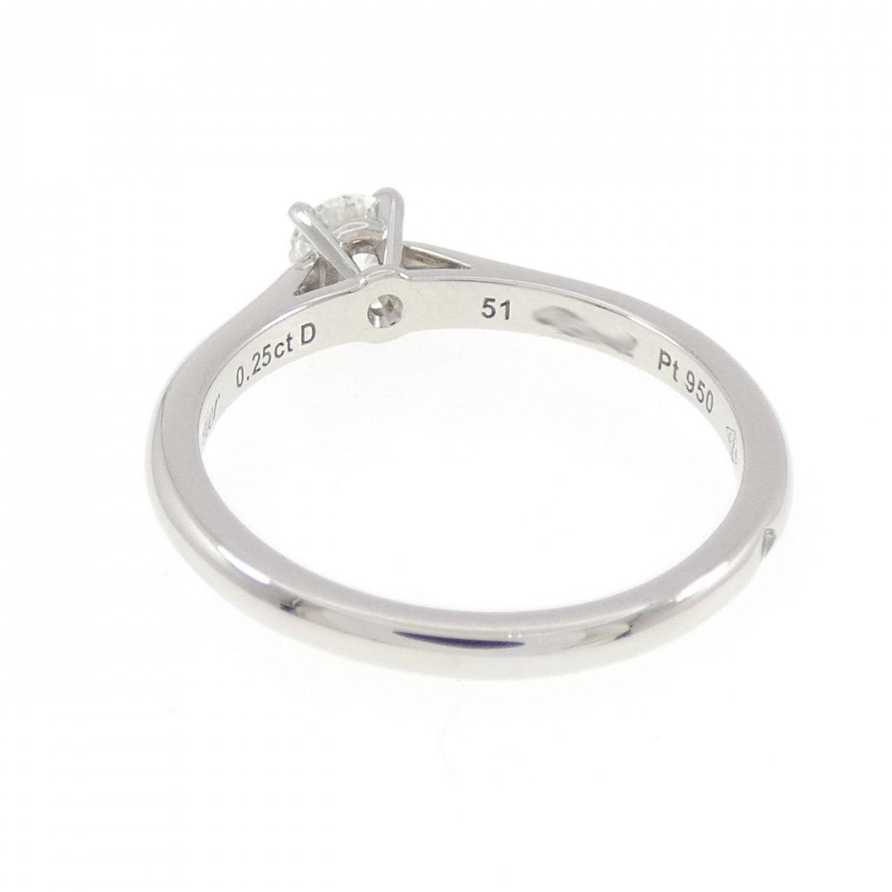カルティエ 1895 ソリテール リング 0.25CT D VVS2 3EXT