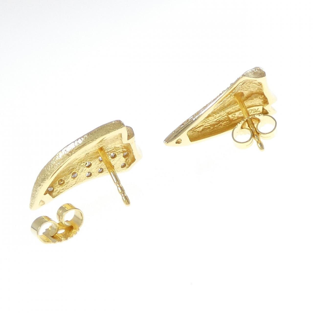750YG Diamond earrings
