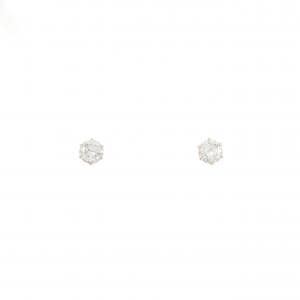 K18YG ソリティア ダイヤモンド ピアス 0.20CT