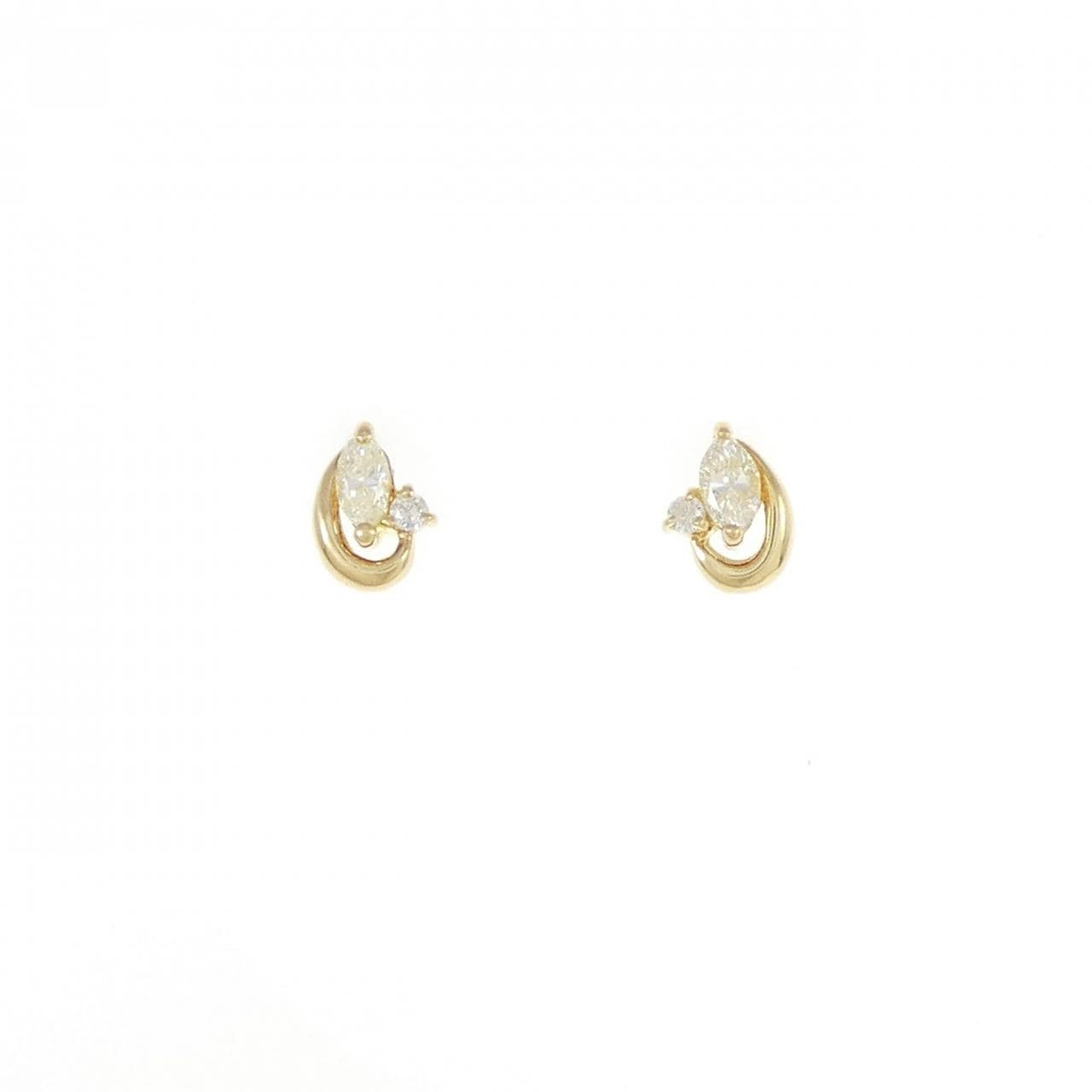 K18YG ダイヤモンド ピアス 0.2CT
