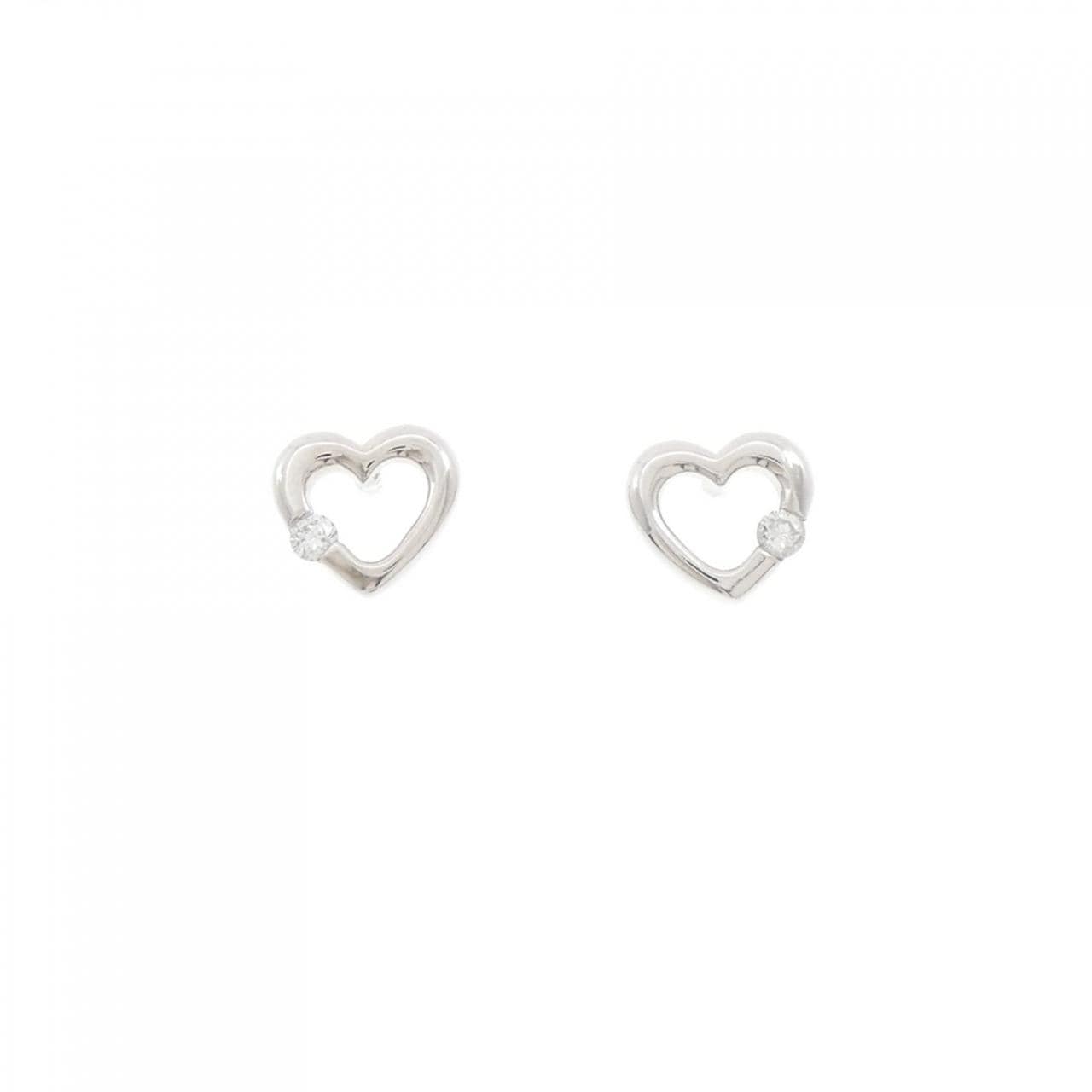 フォリフォリ ハート ダイヤモンド ピアス 0.06CT