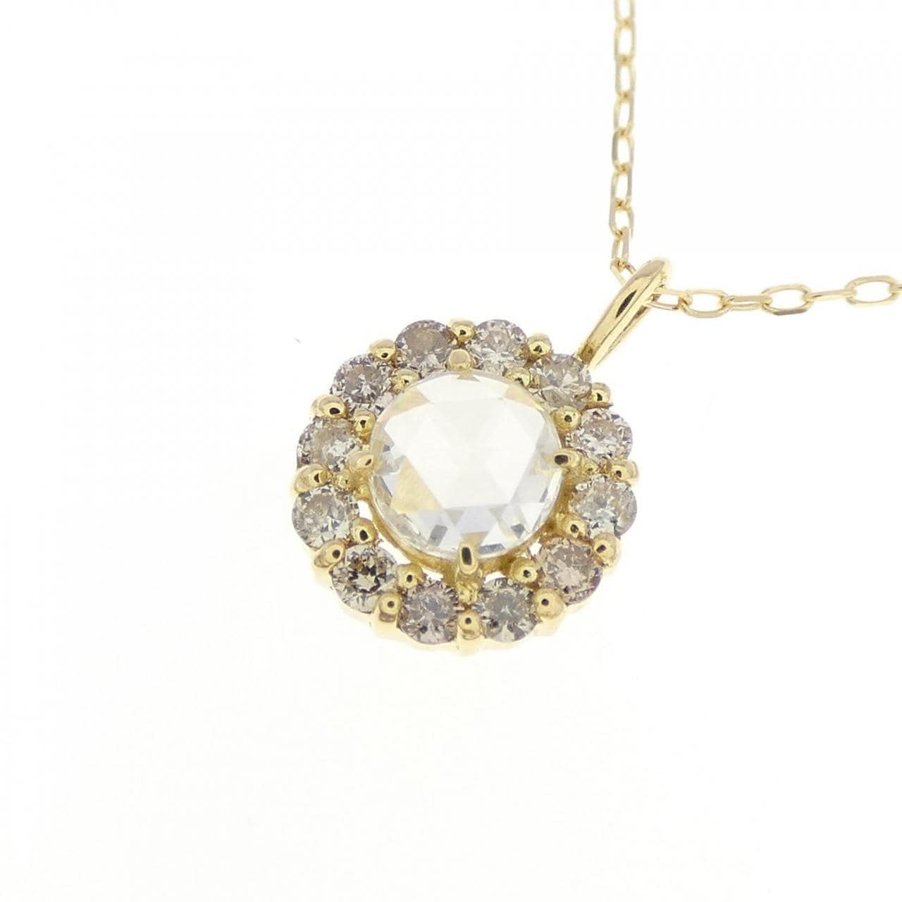 [BRAND NEW] K18YG Diamond necklace 0.17CT