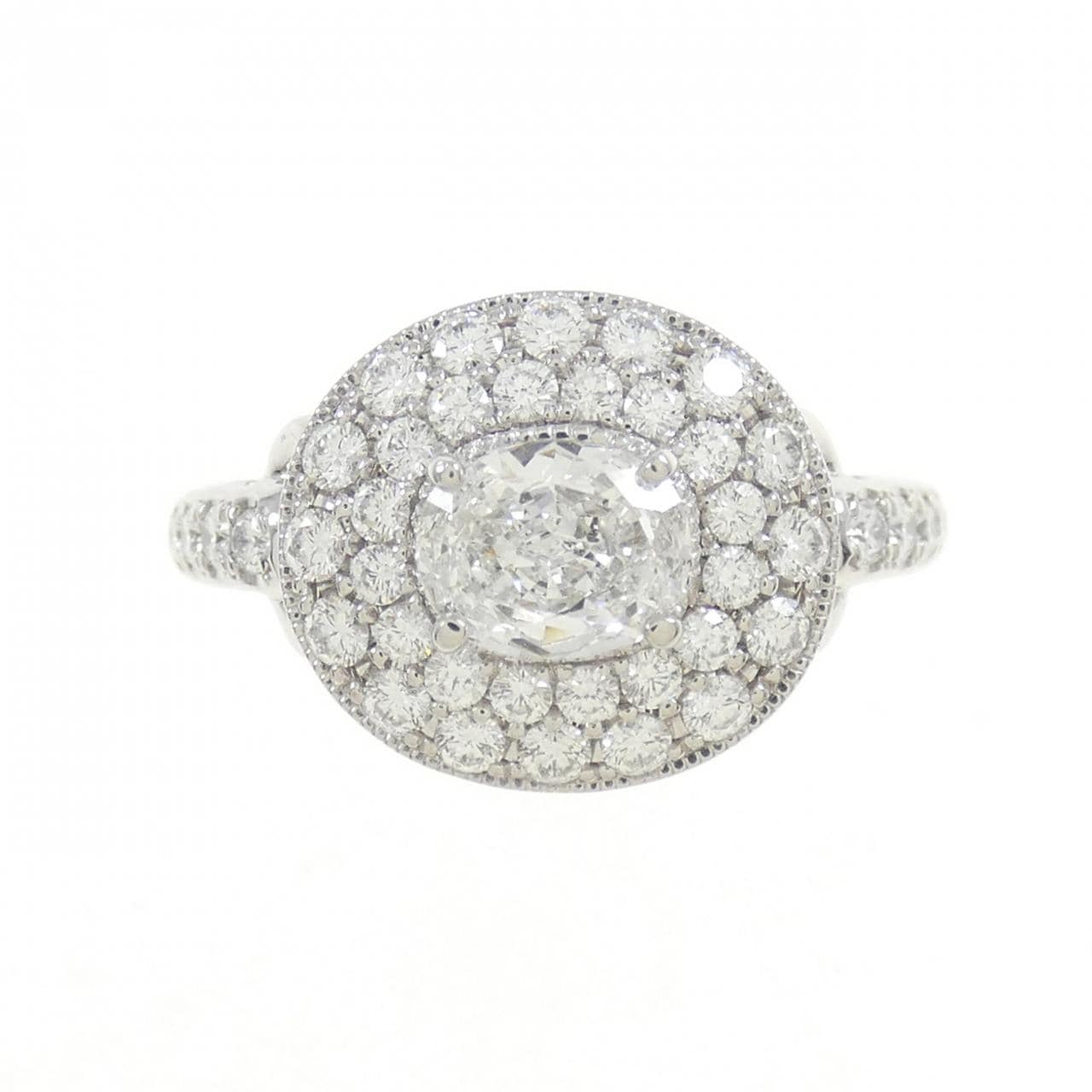 PT Diamond Ring 0.406CT E VS2 Oval Cut