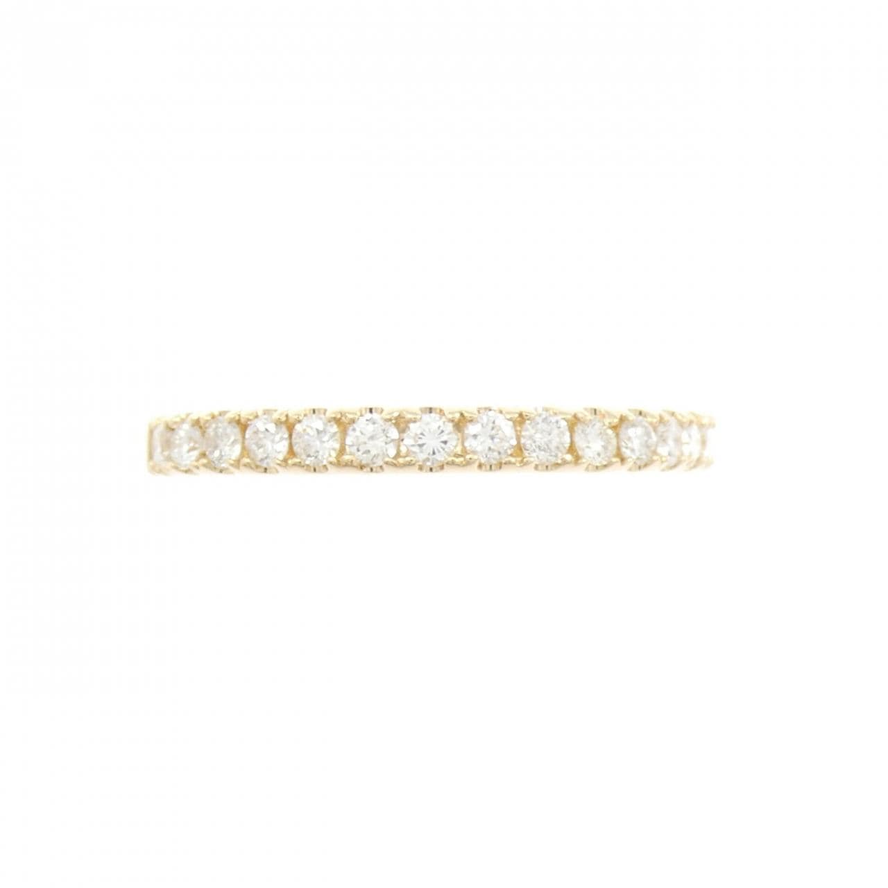 【リメイク】K18YG ハーフエタニティ ダイヤモンド リング 0.32CT