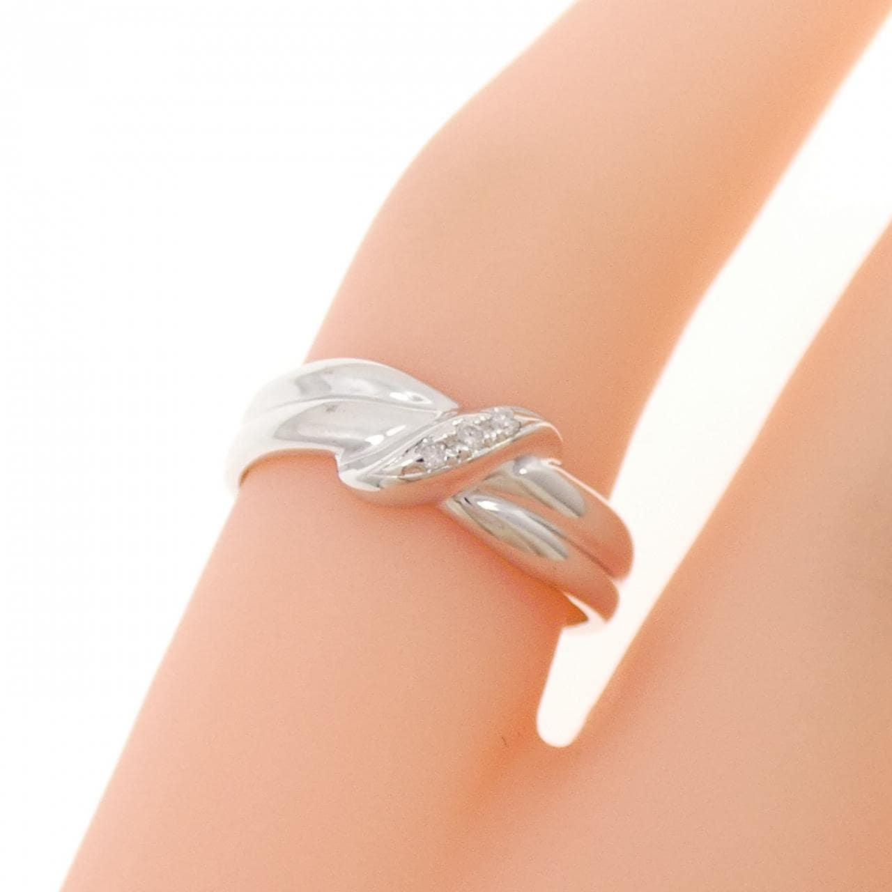 K10WG ダイヤモンド ピンキーリング