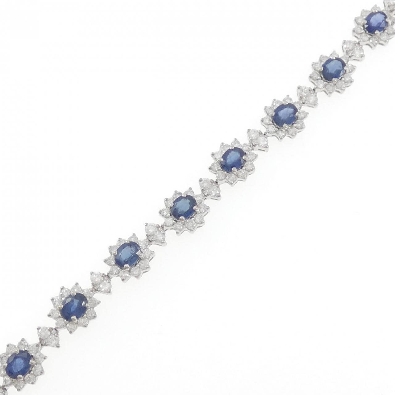 K18WG サファイヤ ブレスレット 6.50CT