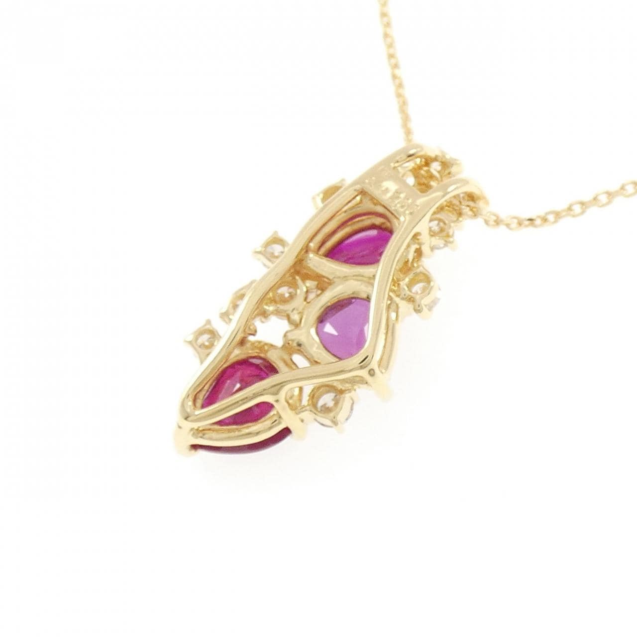 K18YG ルビー ネックレス 2.66CT