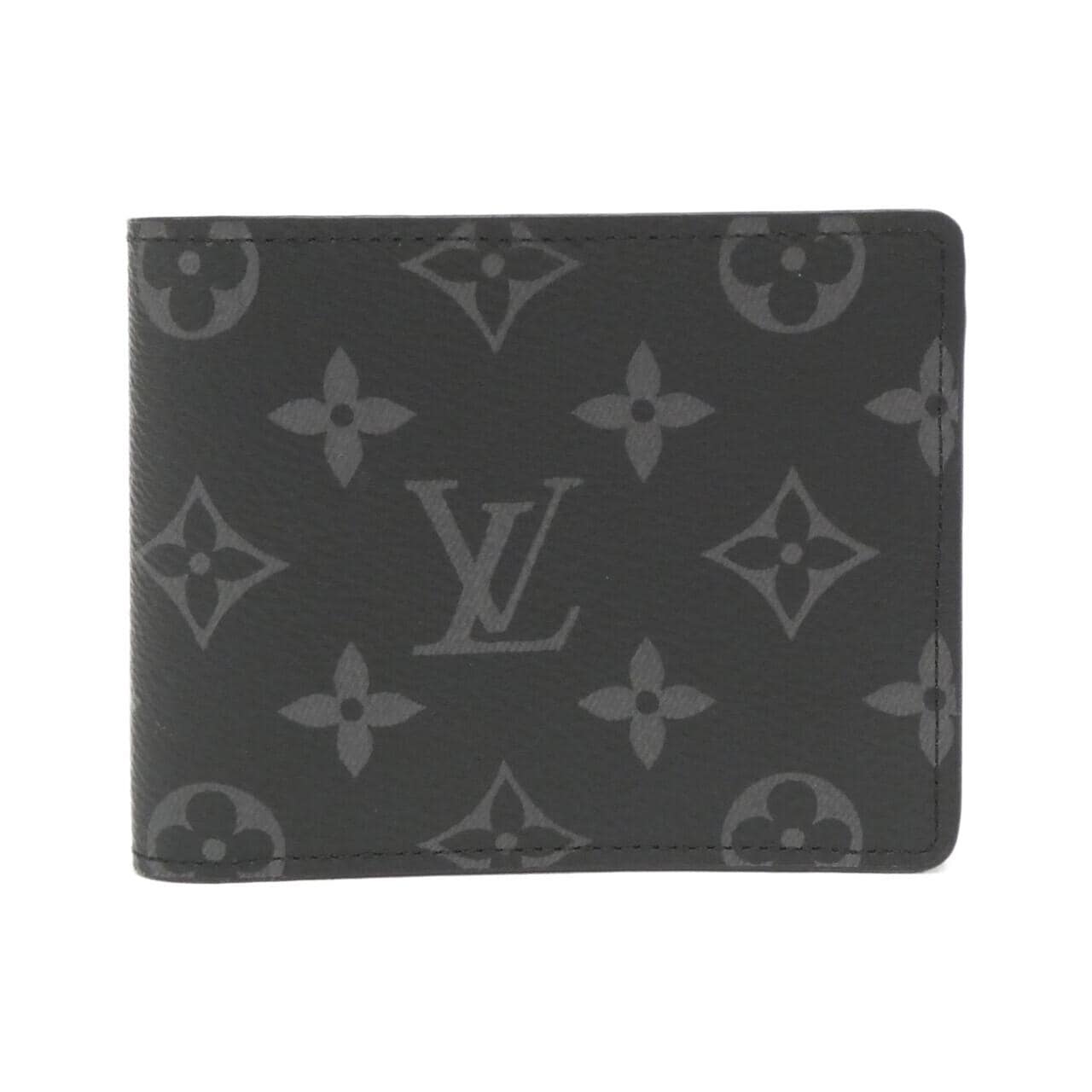 LOUIS VUITTON Monogram Eclipse Portefeuille Multiple M61695 Billfold