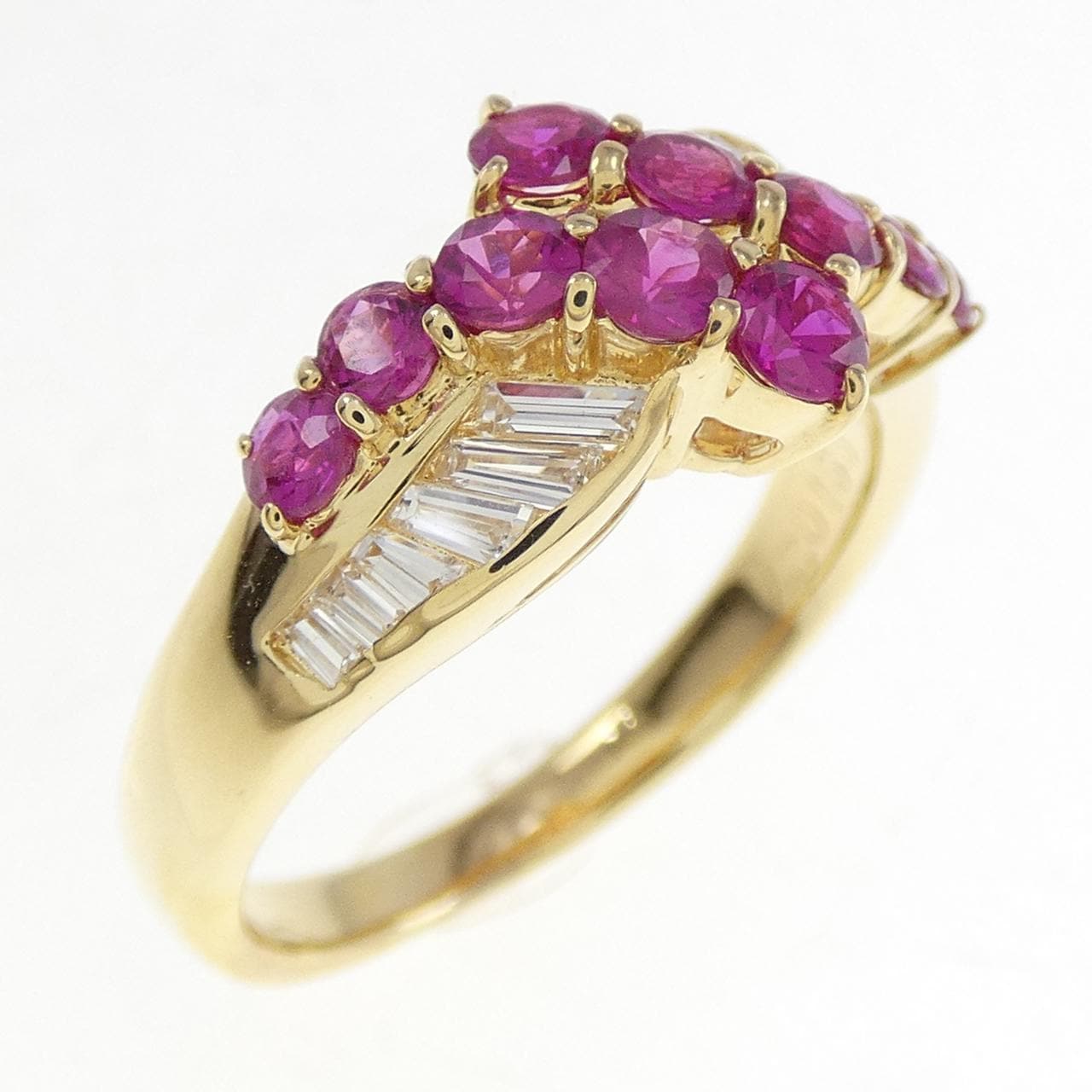K18YG ルビー リング 0.91CT
