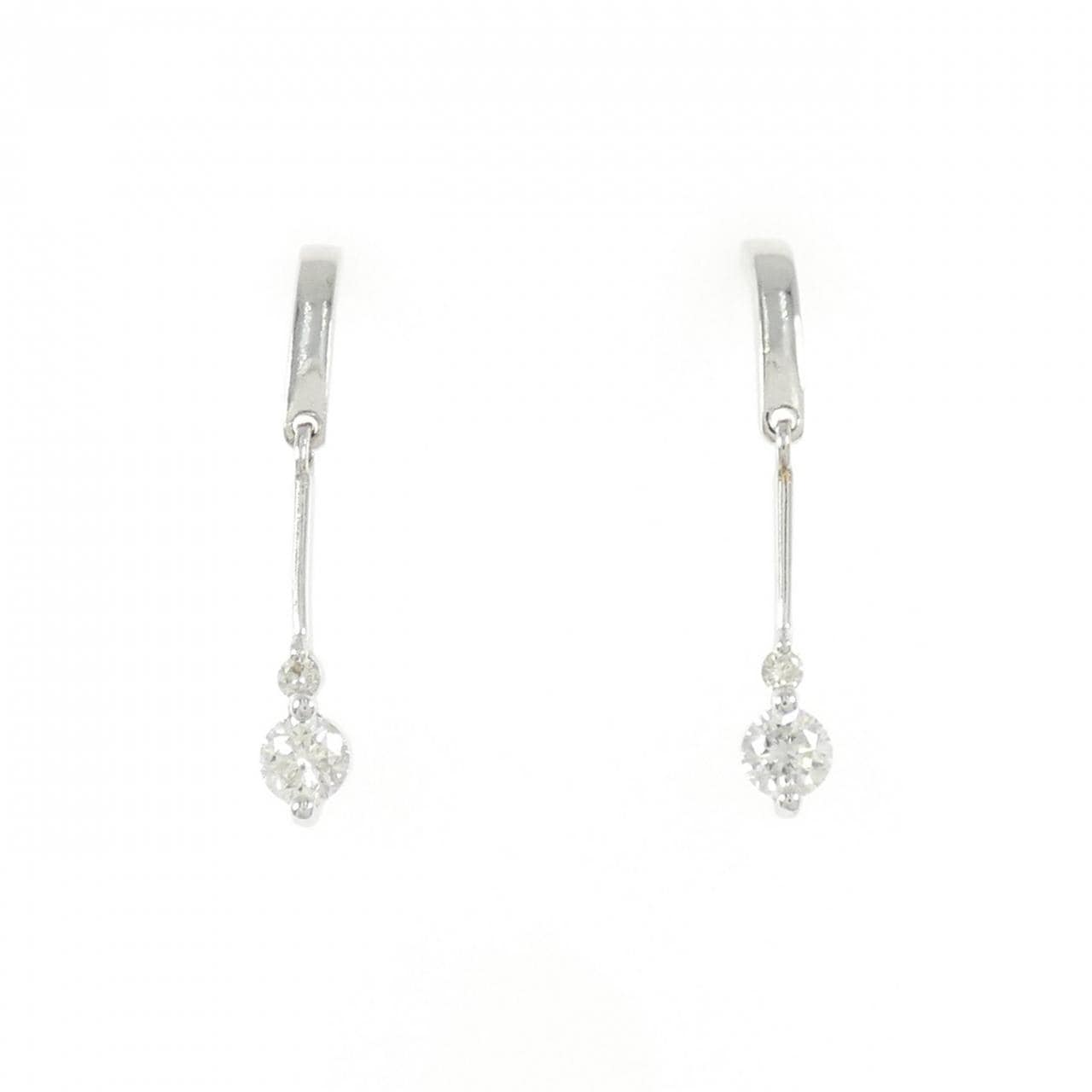K18WG ダイヤモンド ピアス 0.22CT