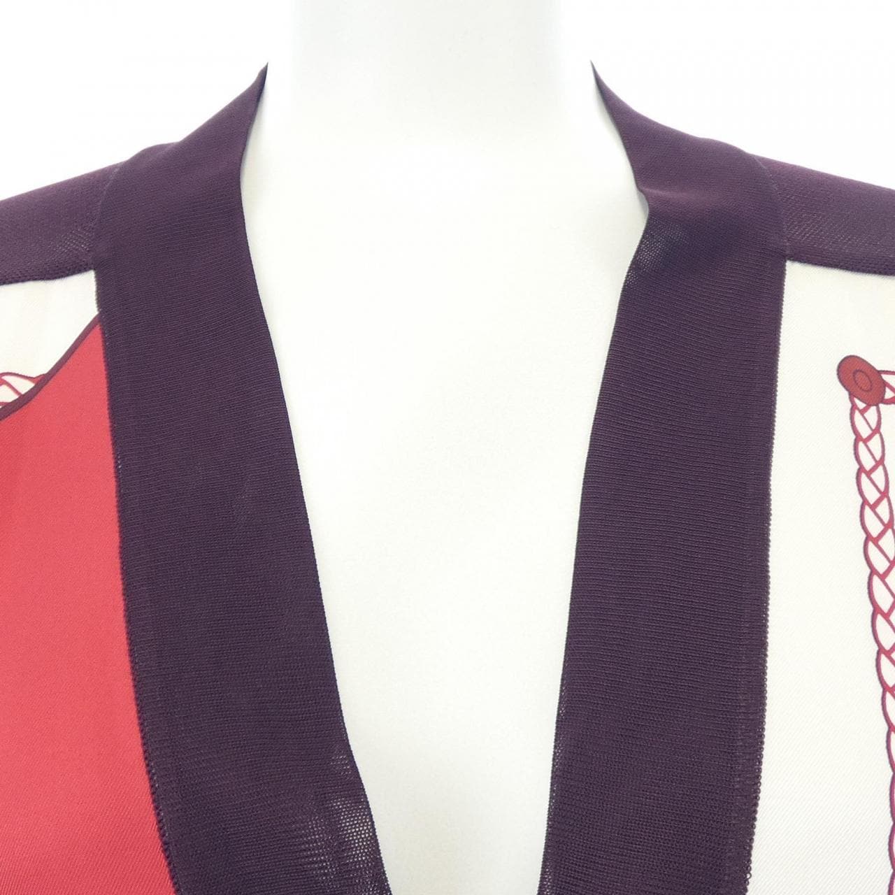 エルメス HERMES CANNES ET CANNES *17-7756 ツイルレーヌ ロングカーディガン