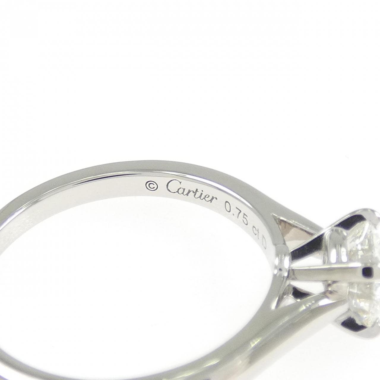 Cartier戒指 0.75克拉 G色 VVS2净度 3EXT
