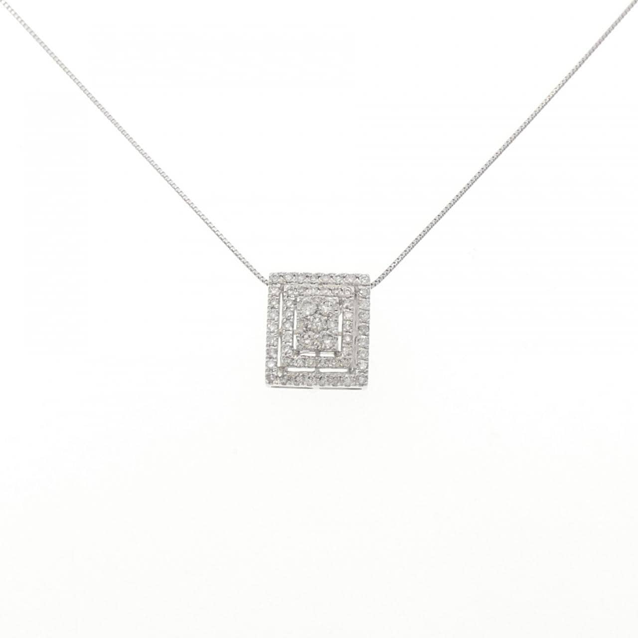 K18WG ダイヤモンド ネックレス 0.50CT