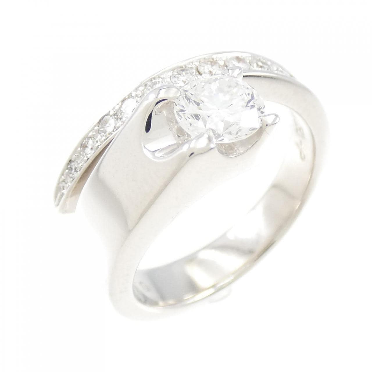 K18WG Diamond Ring 0.563CT F VS1 Good