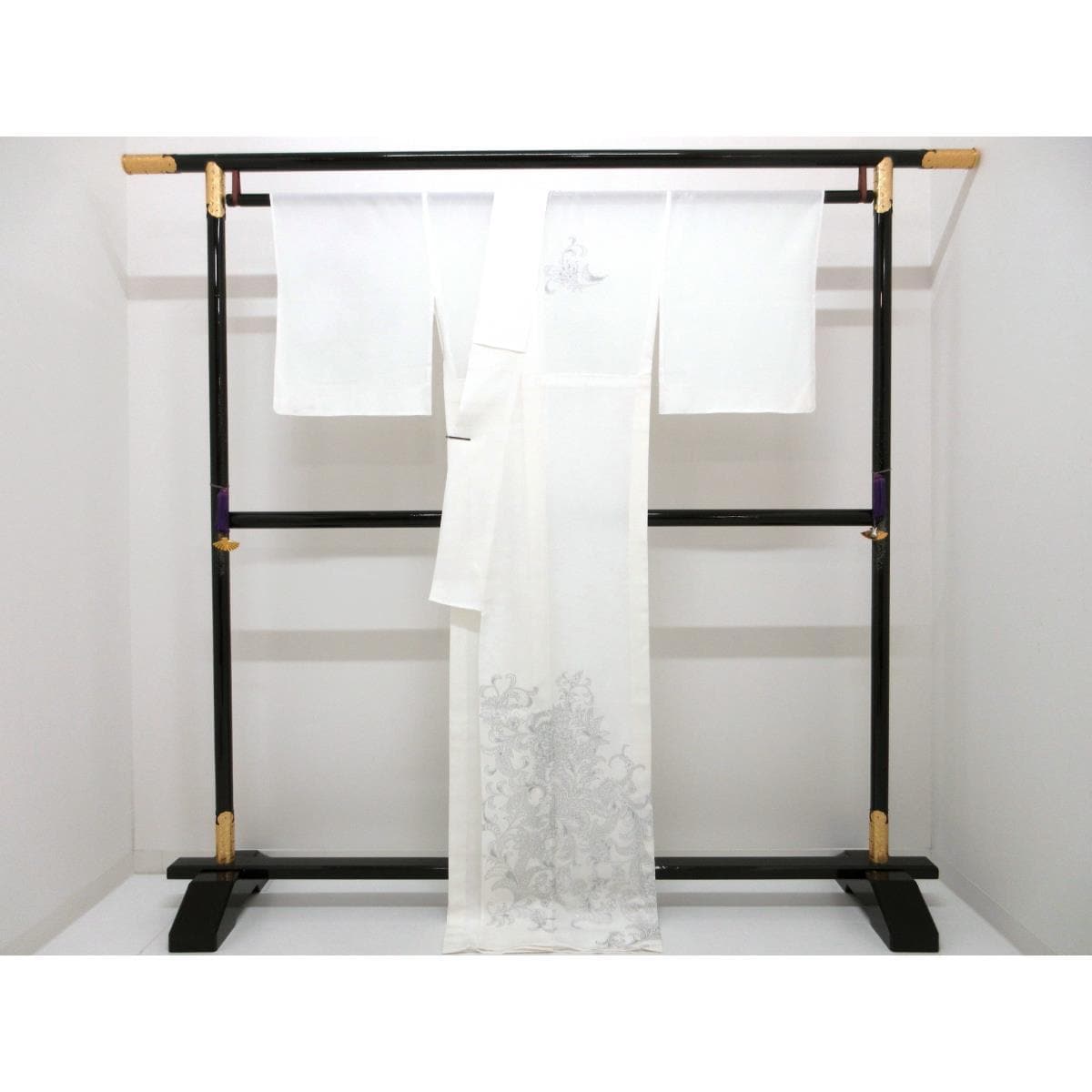 【未使用品】単衣　絽織訪問着　銀彩加工