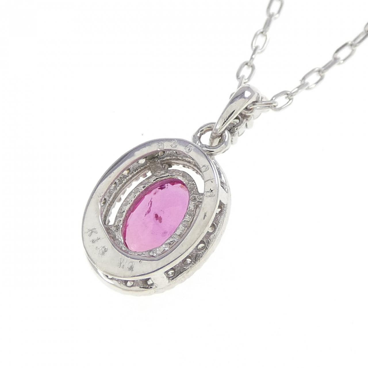 K18WG ルビー ネックレス 0.35CT