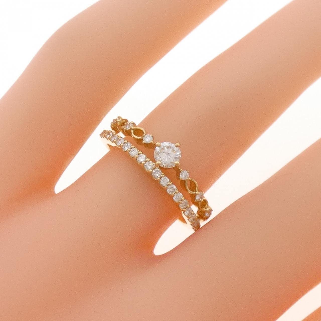 【リメイク】K18YG ダイヤモンド リング 0.40CT