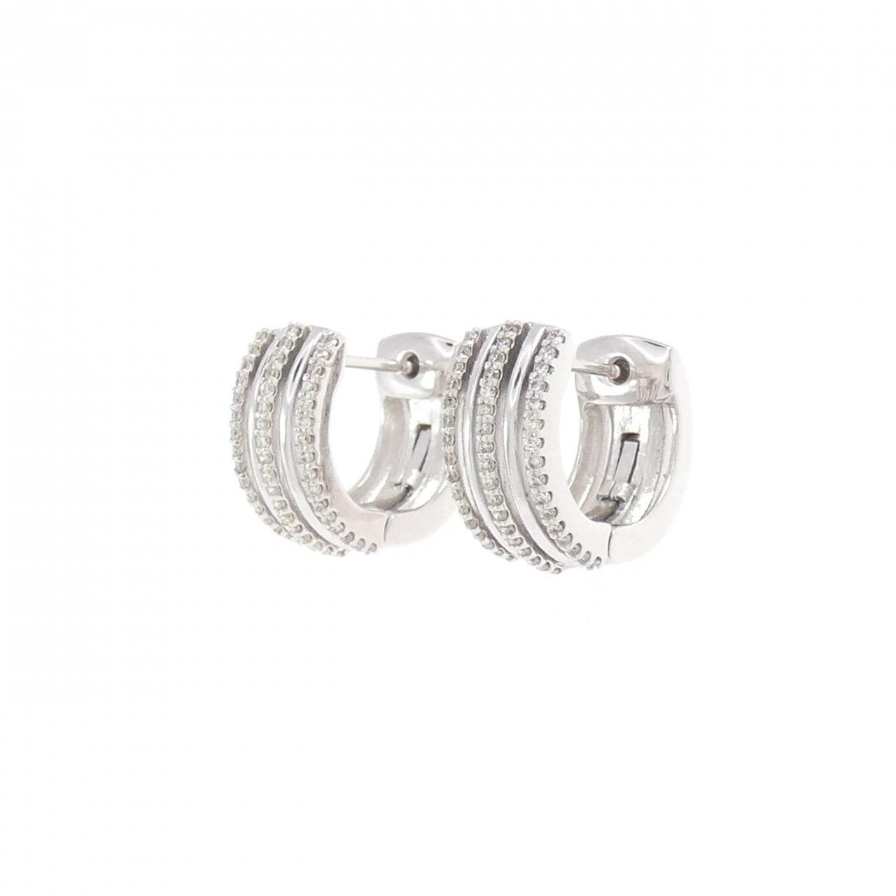 K18WG ダイヤモンド ピアス 0.40CT