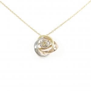 K18YG/PT950/K18PG ダイヤモンド ネックレス 0.50CT