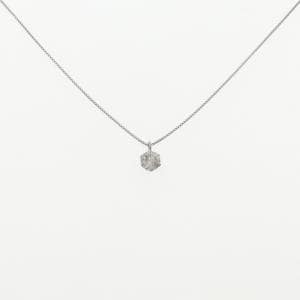 PT900/PT850 ソリティア ダイヤモンド ネックレス 0.30CT