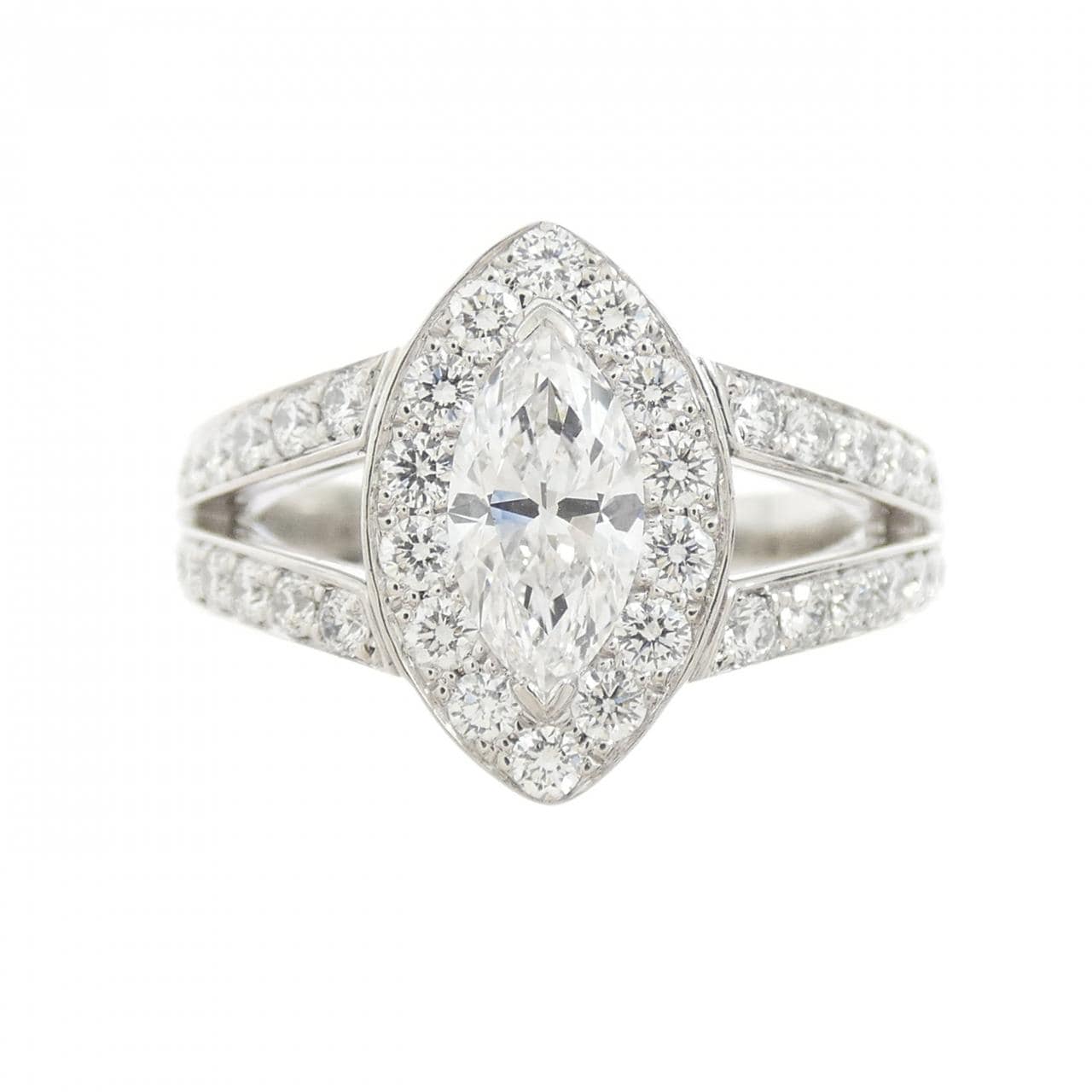 ブシュロン エターナルグレース リング 0.51CT D VVS1 マーキスカット