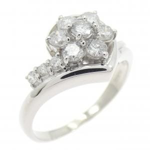 PT900 フラワー ダイヤモンド リング 0.50CT