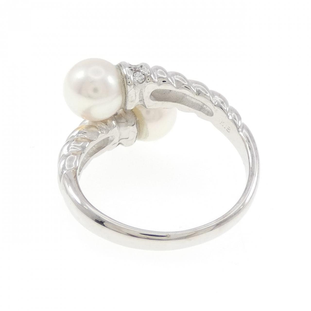 K18WG アコヤパール リング