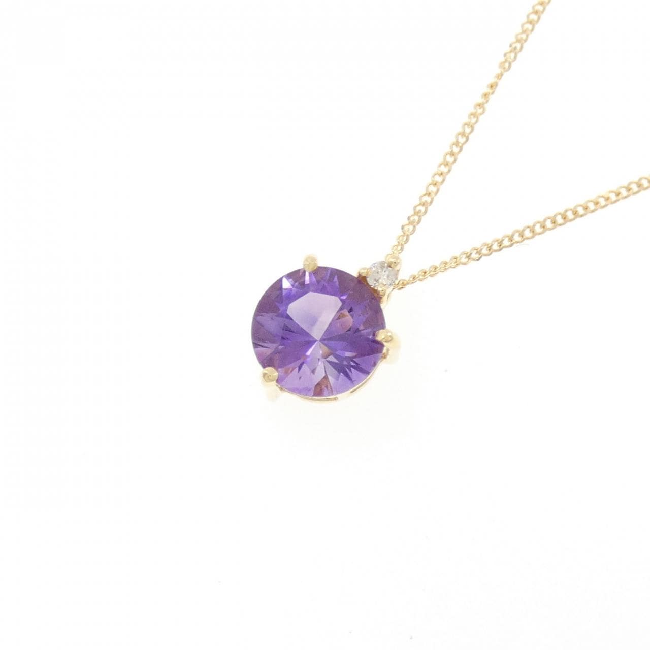 K18YG アメジスト ネックレス 1.0CT