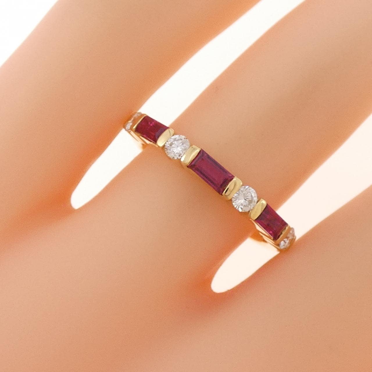 K18YG ルビー リング 0.43CT