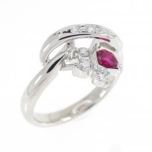 PT900 ルビー リング 0.14CT